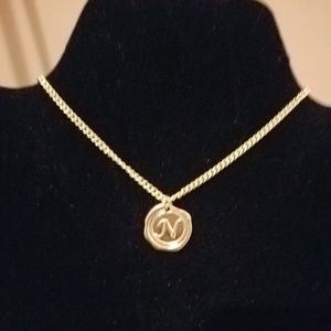 Miranda's Paparazzi Style Jewelry - Gold Necklace with N Charm Miranda's Paparazzi Style Jewelry - Gold Necklace with N Charm